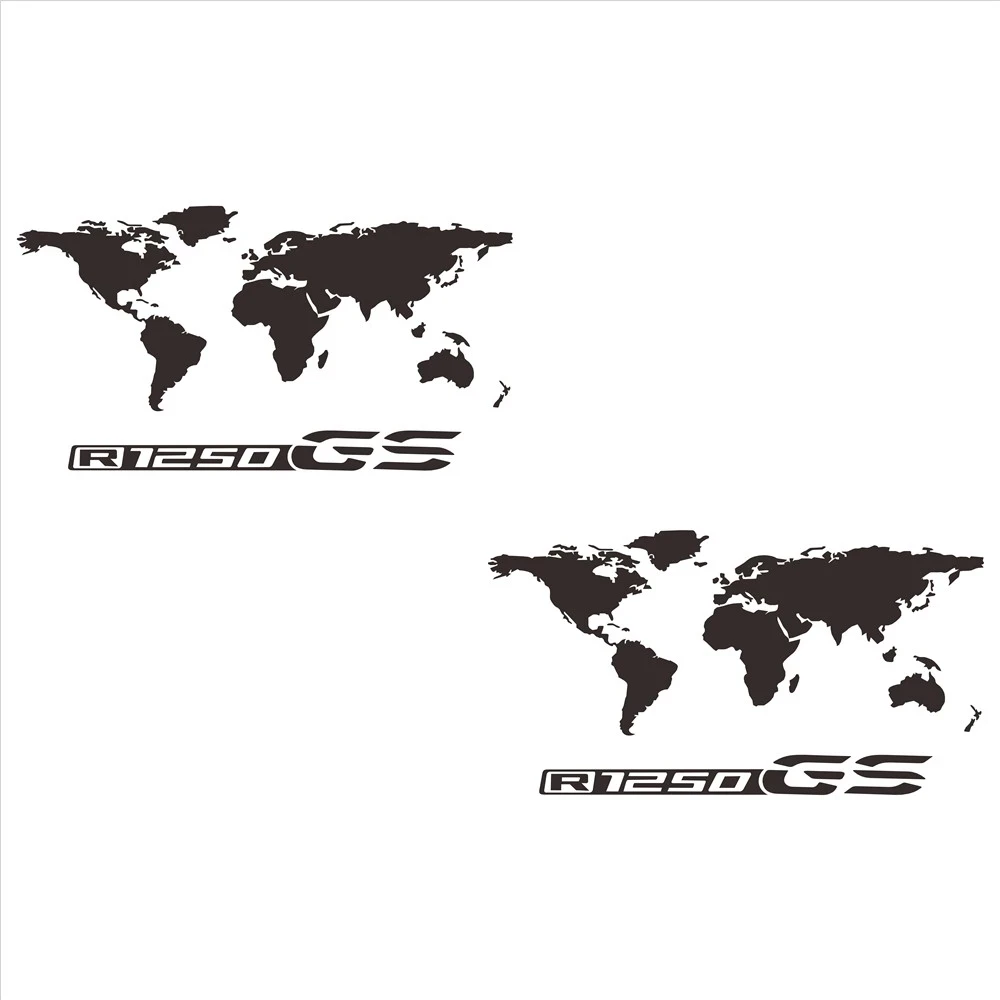 

For BMW R1250GS r1250gs Motorcycle "World Adventure Map" Reflective Decal Stickers For Touratech Pannier Moto Box Stickers