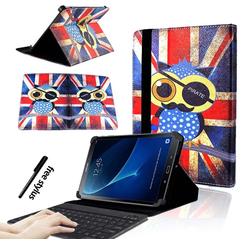 KK&LL для samsung Galaxy Tab A A6 10,1 T580 T585()-кожаный чехол-подставка для планшета+ bluetooth-клавиатура