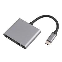 usb c multiport adapter 4 in 1 87w lightweight usb type c to dual converter for matebook ip notebook air chromebook pixels