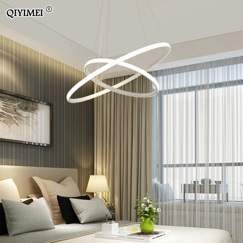 White Coffee Black LED Pendant Lights For Bedroom Dining Kitchen Room Aluminum Hanging Cord Lamp New Fixture Home Decorate Light |