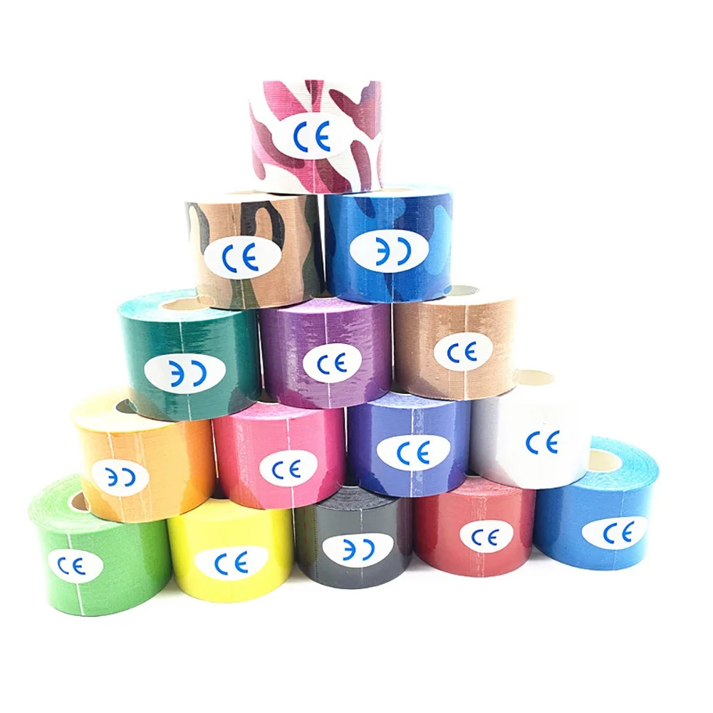

5cm*5m Elastic Bandage Elbow Kinesiology Tape Sports Recovery Tape Knee Brace Muscle Pain Relief Knee Brace Support