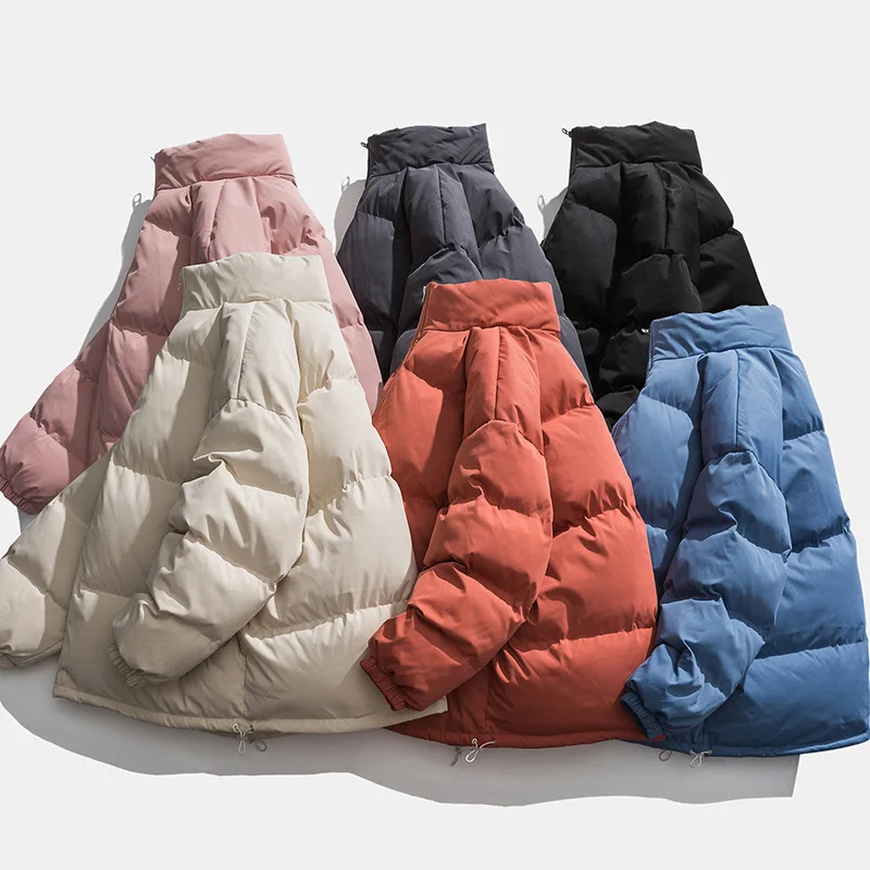 Winter Jacket Men Parkas Thicken Warm Coat Mens Stand Collar Jackets Solid Color Fashion Streetwear winter jacket women