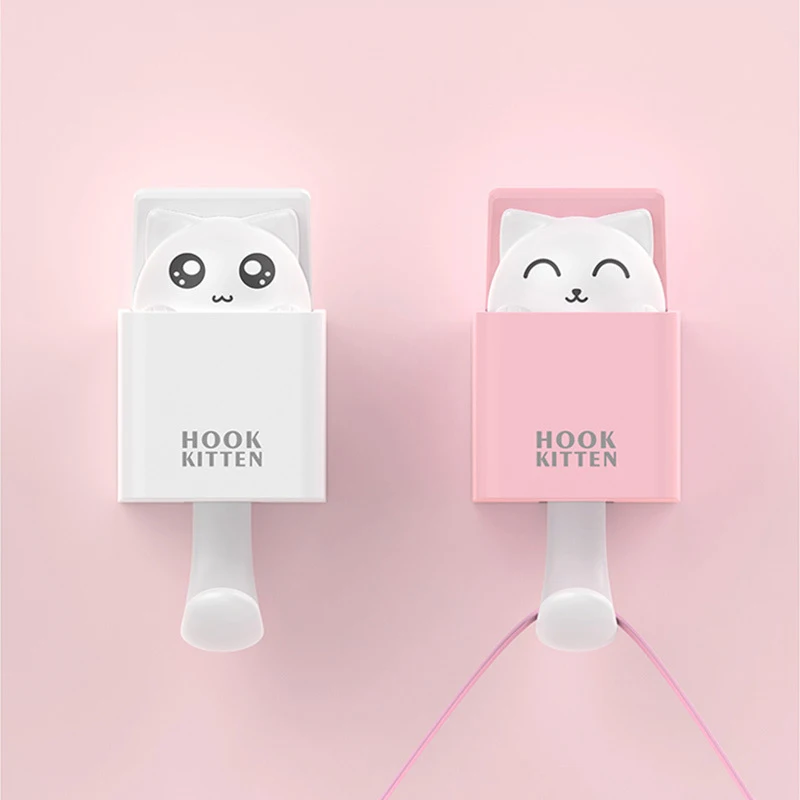 Творчество пластиковые скрытый кошка крючок крюк в стену прямой Ключница