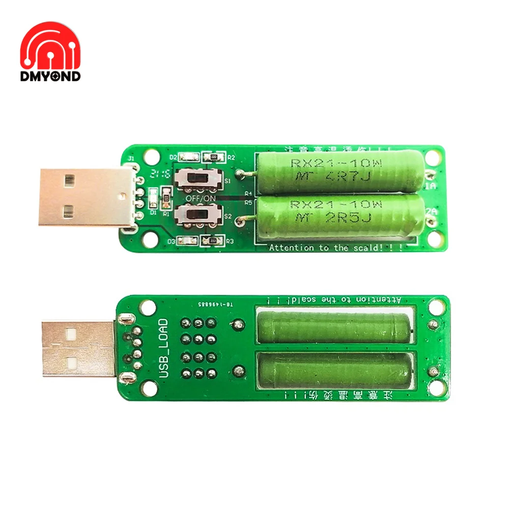 

Resistor USB dc Electronic Load With Adjustable Switch 3 5V1A Current/2A/3A Battery Capacity Discharge Voltage Tester Resistance