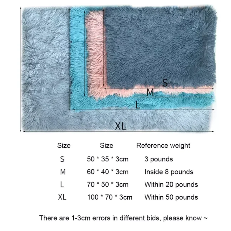 Плюшевое одеяло нескользящий удобный глубокий коврик для кошек собак моющийся
