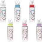 Стеклянная бутылка для кормления для мамы и младенца, 250 мл, с красочным узором, качественная круглая бутылка для девочек и мальчиков, Babysoft