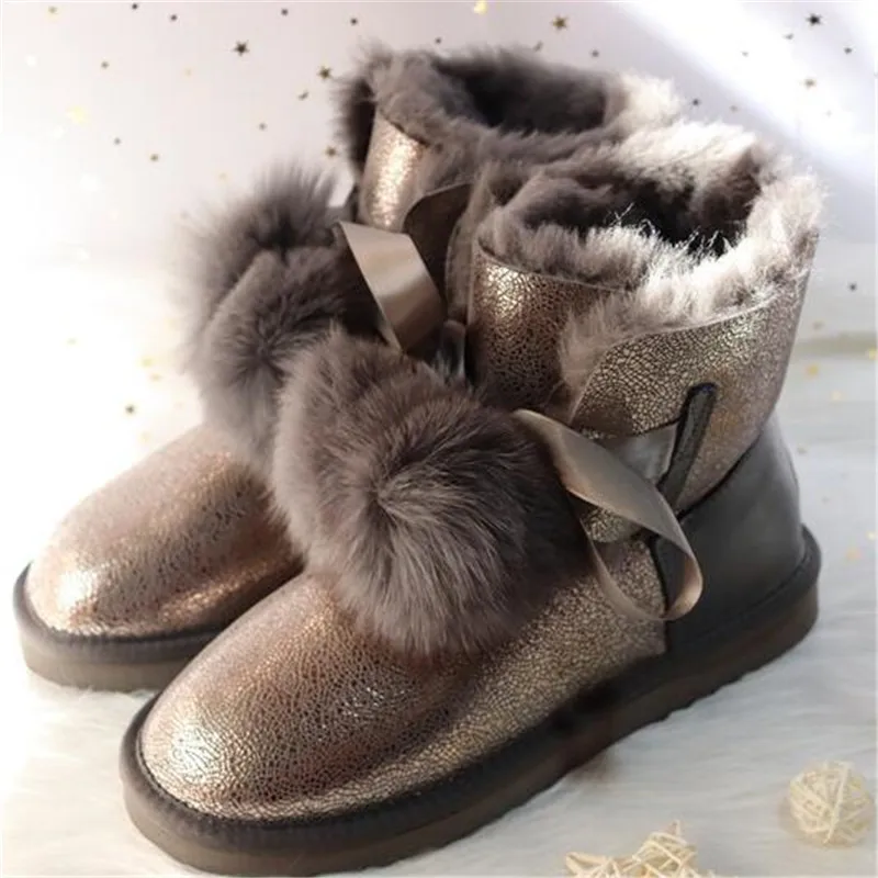 Женские нескользящие сапоги из натуральной овечьей кожи с шерстью | Обувь