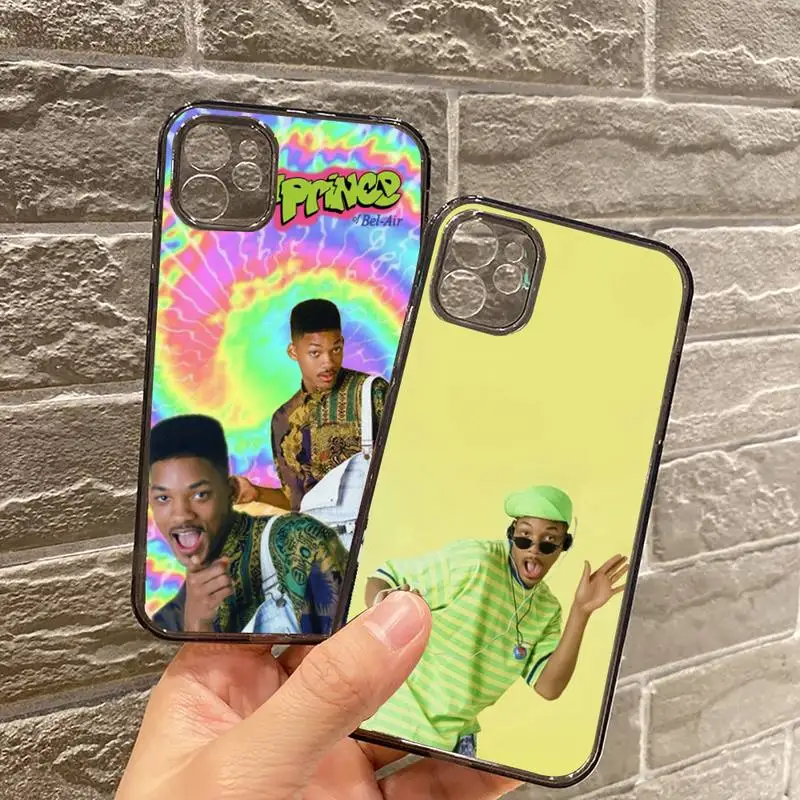 

The fresh prince of bel air TV show Phone Case For iPhone 7 8 11 12 X XS XR MINI Pro Max Plus Retro Black Grey clear transparent
