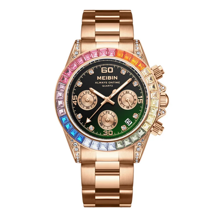 

Best-selling Fashion Female Watch Casual Multi-function Luxury Rainbow Circle Fashion Watch Fashion Gift Business Sports Watch
