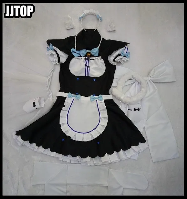 Chocola NEKOPARA coconut azuki cinnamon Cosplay Vanilla Maid Dress Costume Cat Neko Girl Women |