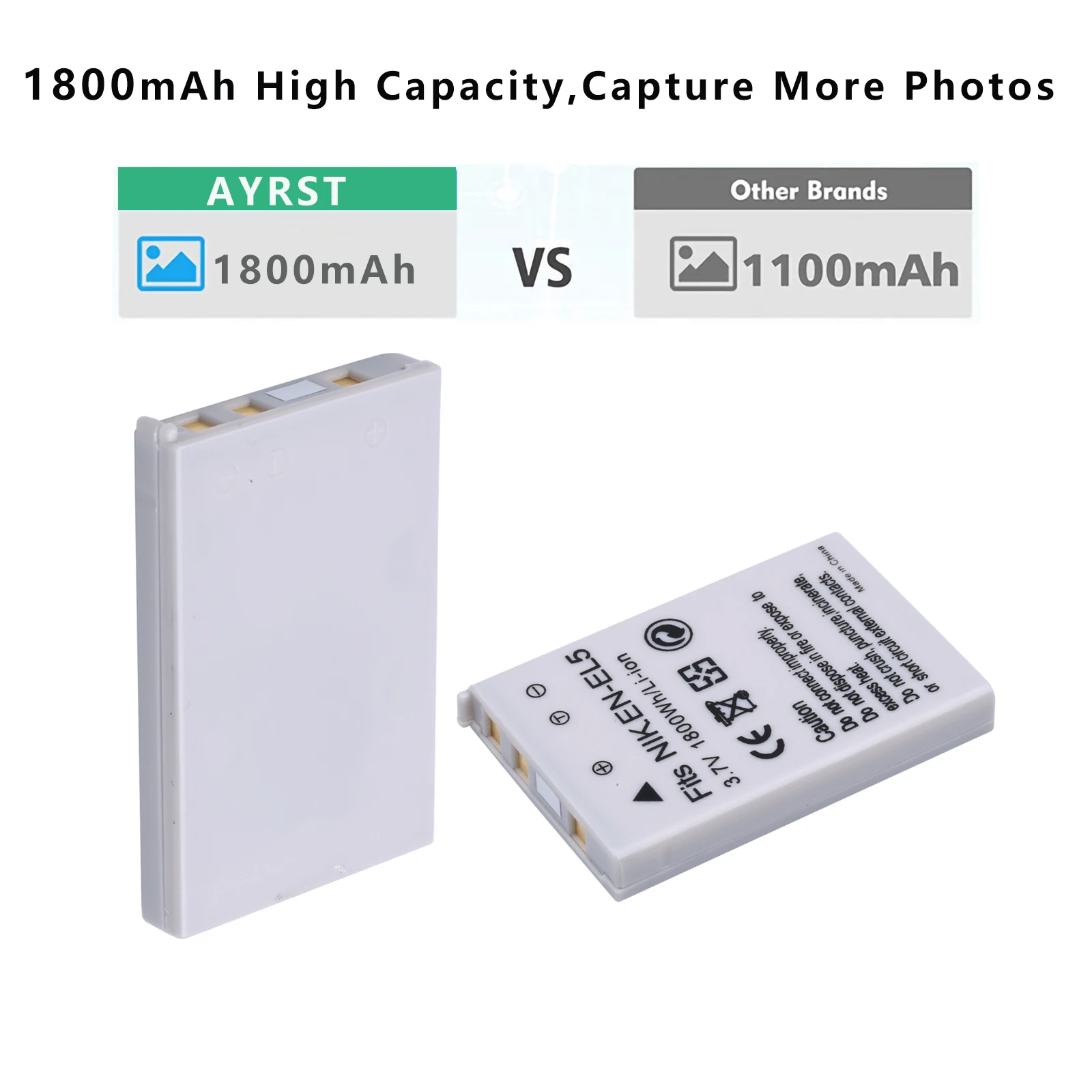 Аккумулятор для камеры Nikon EN-EL5 ENEL5 P530 P520 P510 P100 P500 P5000 P5100 P6000 3700 4200 | Электроника