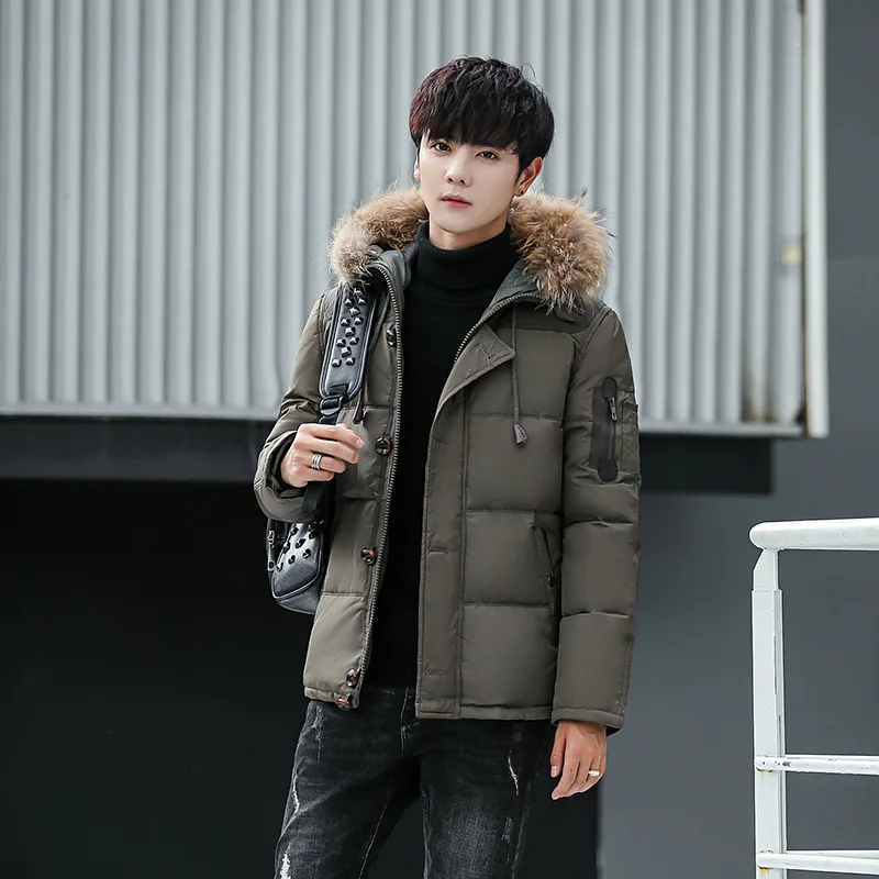 Мужская зимняя куртка модные толстые теплые пальто повседневные мужские