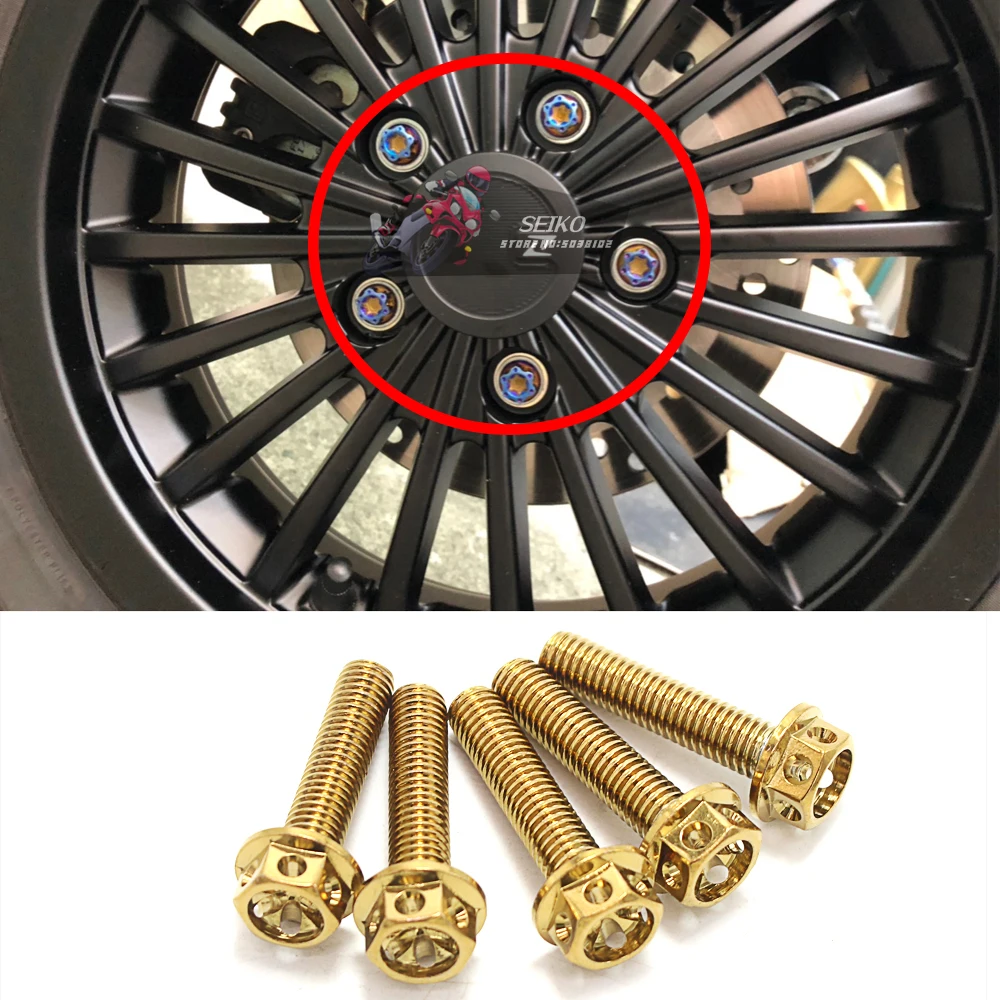 5 шт. титановый болт с шестигранной головкой для скутера Piaggio Vespa GTS 300 300/ie GTS300 |