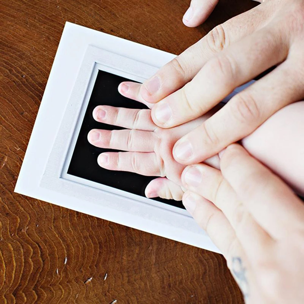

Baby Hand Print Mud Disposable Imprint Ink Pad Children Souvenirs Photo Frame Newborn Hand Foot Mold Hundred Days Gift