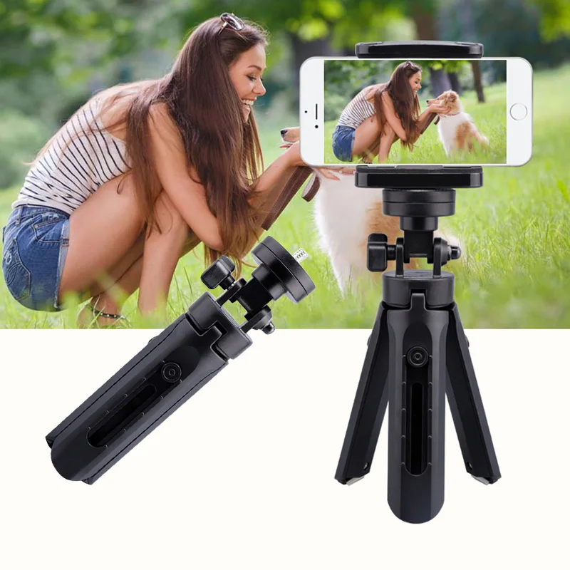 

Mini Desktop Tripod 360 Degree Rotation Foldable Shockproof Lightweight Bracket Tripods Accessories Mobile Phone Selfie Tripods