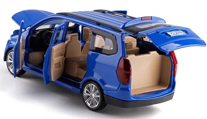 Масштаб 1:32 игрушечный автомобиль Wuling MPV металлическая игрушка из сплава литой и