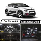 Can-bus автомобильная светодиодная купольная внутренняя карта багажник светильник комплект для Citroen C3 I II III 1 2 3 хэтчбек автомобиль авто лампа аксессуары для ламп