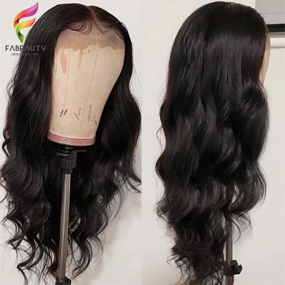 Natural Black Color Омбре блонд 13*4 парик фронта шнурка бразильские волнистые 150% свободная часть предварительно выщипанные кружевные передние человеческие волосы парик Омбре 4/27 волосы remy - Цвет: Natural Black Color