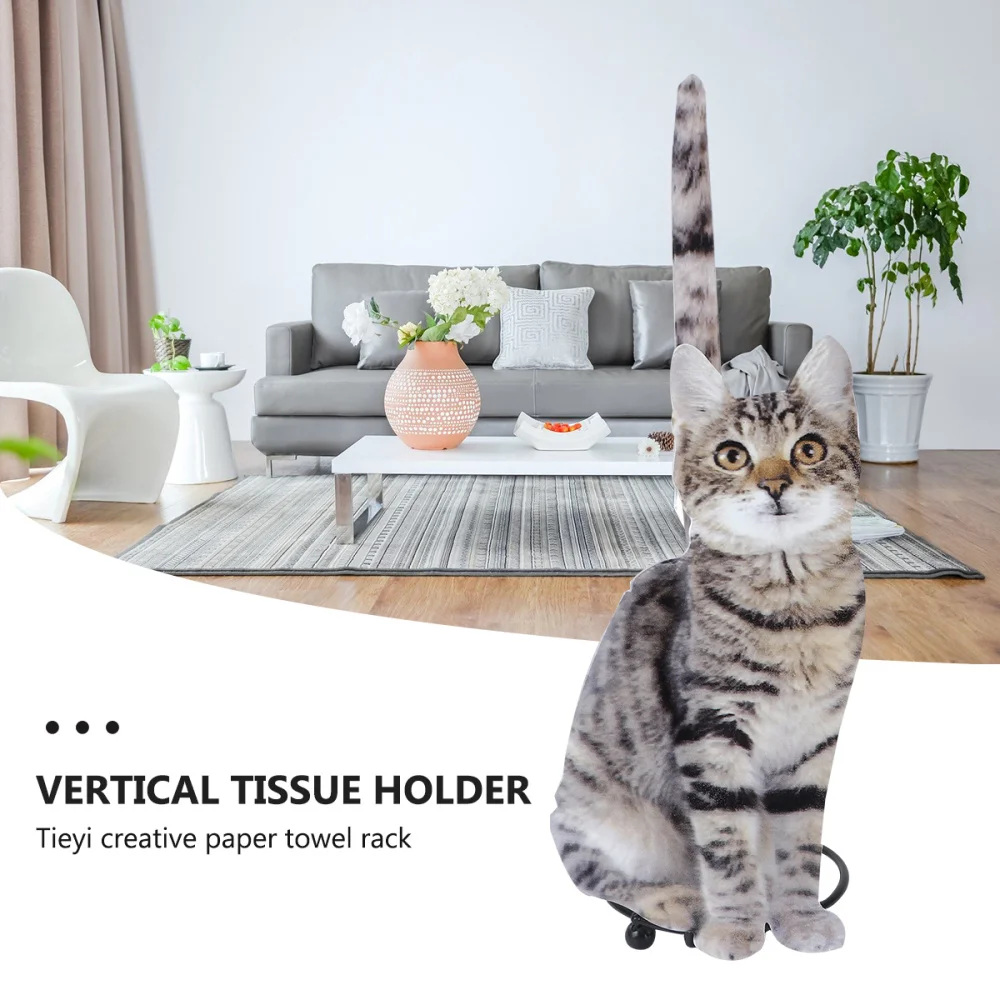 

1pc Desktop Decorative Roll Paper Shelf Bathroom Iron Roll Paper Rack Decor