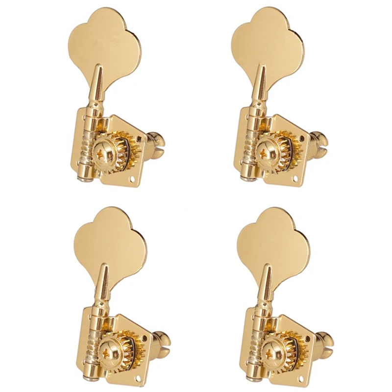 Набор 4R Золотые открытые 4 струны бас тюнинга Колки для гитары аксессуары