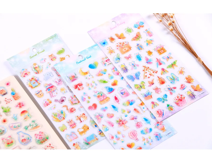 1 шт/1 лот Kawaii канцелярские наклейки ручной нарисованный дневник декоративные мобильные наклейки Скрапбукинг DIY ремесленные наклейки