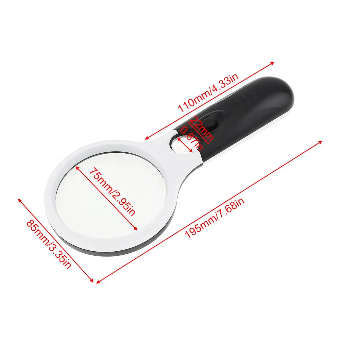 

3X Elastic Multiple Functions Handheld Portable Pocket Magnifier with LED Lights for Repairing and Inspection
