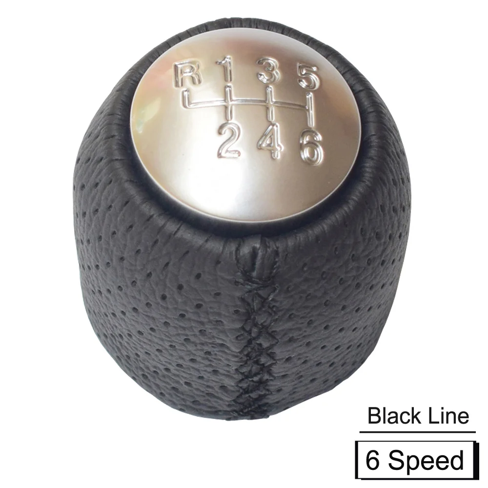6 Speed Black Line Для ALFA ROMEO 159 автомобиль Brera spider(05-11) 5/6 скорость красный черный игла автомобильная ручка ручной черный рычаг переключения передач Ручка шаровая Головка - Название цвета: 6 Speed Black Line