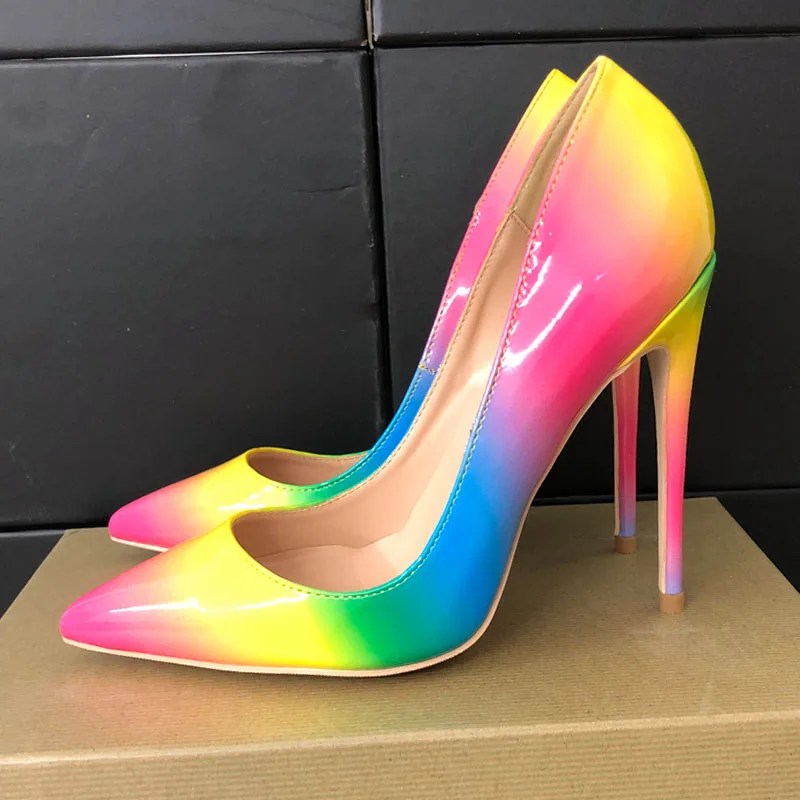 

2019 Fashion free shipping multi color Patent Leather Poined Toe Stiletto Heel high heel shoe pump HIGH-HEELED SHOES dress shoes