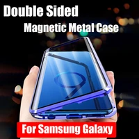 double sided magnetic metal case for samsung galaxy s21 plus ultra a72 a52 a32 a12 a11 a50 a70 a71 a51 m51 m31 m21 glass cover