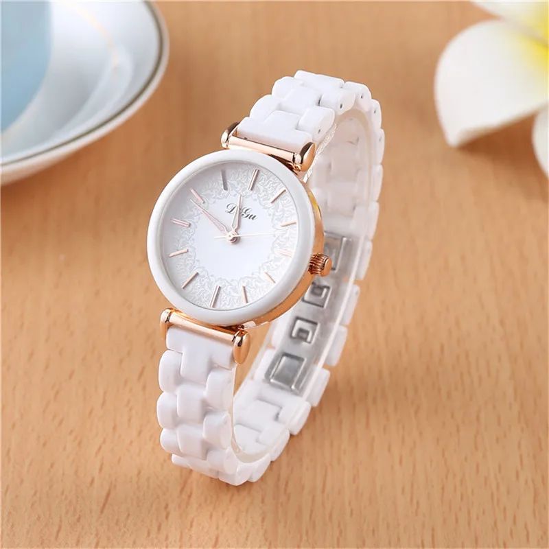 Часы наручные DIGU женские с браслетом из керамики и сплава брендовые модные