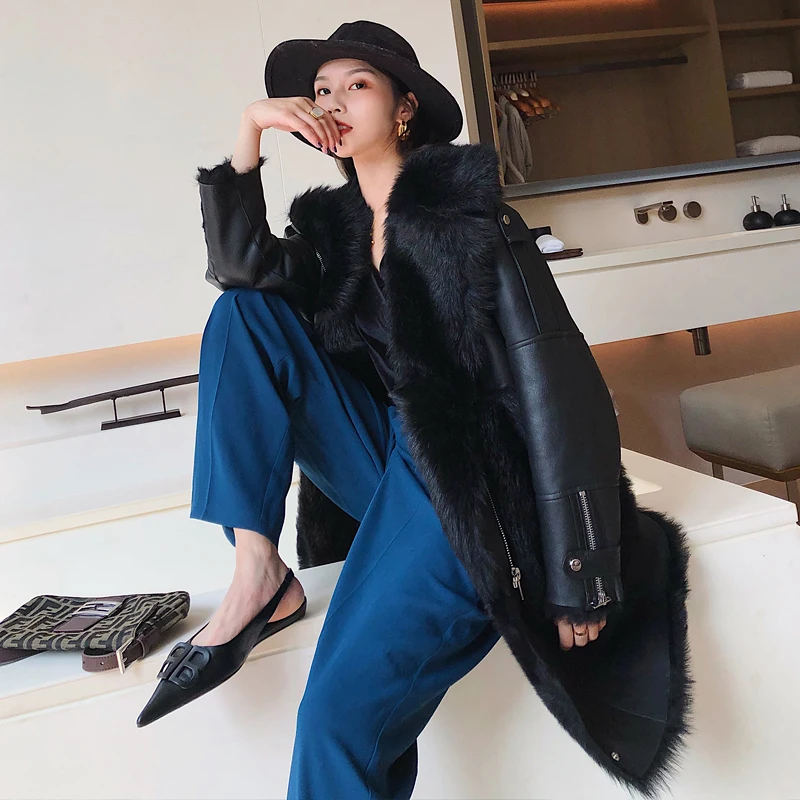 

Natural Fur Coat Female Winter 100% Wool Shearing Jacket Women Clothes 2020 Korean Vintage Double Faced Fur Coat Tops Hiver 1914