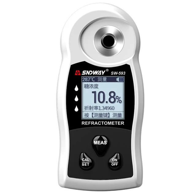 

SW-593 Digital Refractometer Brix LCD Sugar Meter for Fruit Wine Beer Alcohol Sugar Concentration Tester