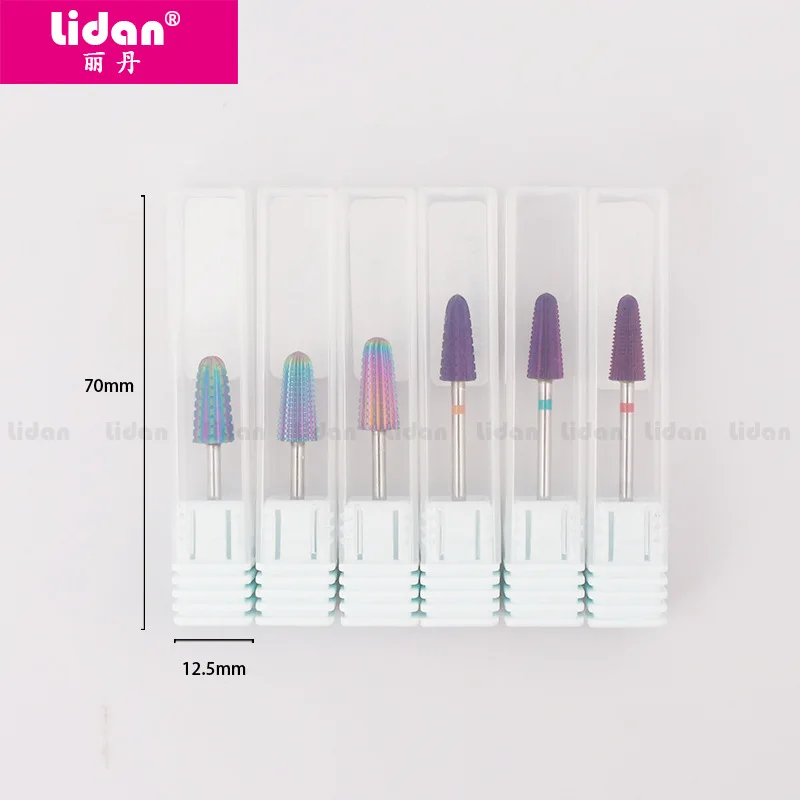 

Hot Selling Straight Grain Manicure Grinding Head Plating Color Metal Tungsten Steel Grinding Bit Nail Removal Grinding Tool