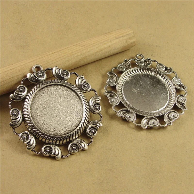 5 шт. Кабошон Камея База подходят для 25 мм стеклянный кулон ракушка лоток