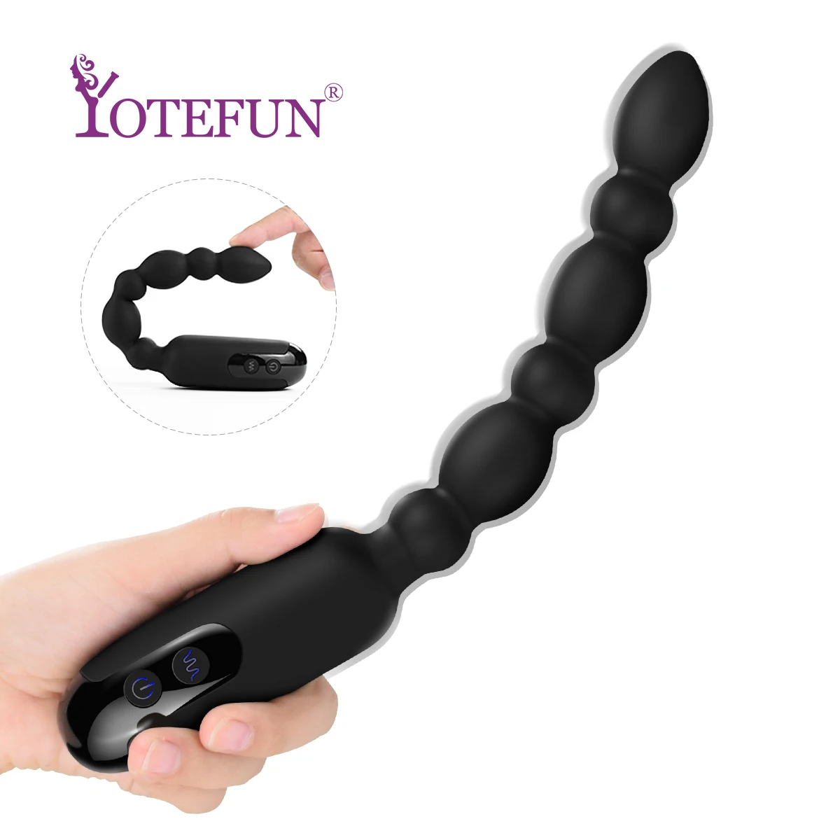 Анальная пробка с 6 маленькими бусинами вибратор для точки G мастурбатор мужчин и