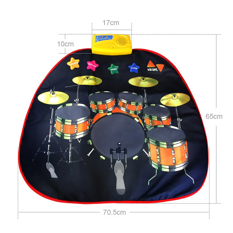 

Kids Playing Jazz Drums Musical Mat 8 Tone Drum Instrument Drum Carpet Record Rug Blanket Early Educational Toys For Kids