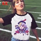 Футболка genshin impact, Мужская Уличная одежда tumblr 2021, белая футболка, японская футболка, одежда для пар