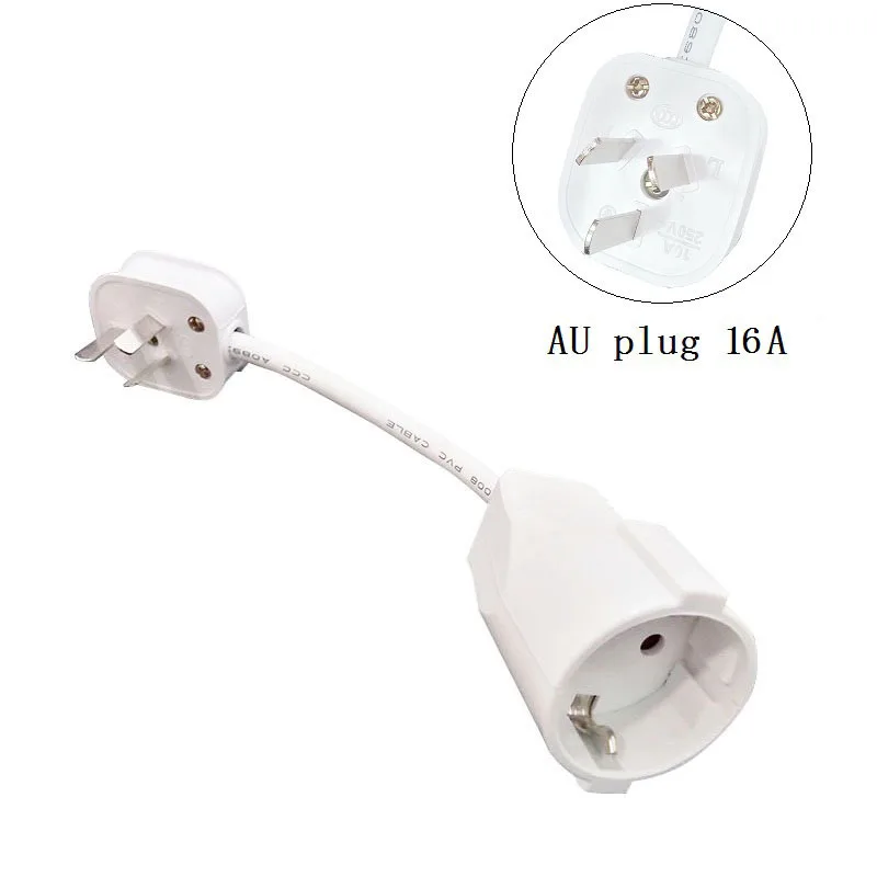 AU plug 16A ЕС ВБ АВ ЕС Мощность удлинитель с разъемом «папа» к женскому гнездо адаптера питание кабель преобразования для 3000W 1.5mm м² однопроволочной жилой 13/16A - Цвет: AU plug 16A