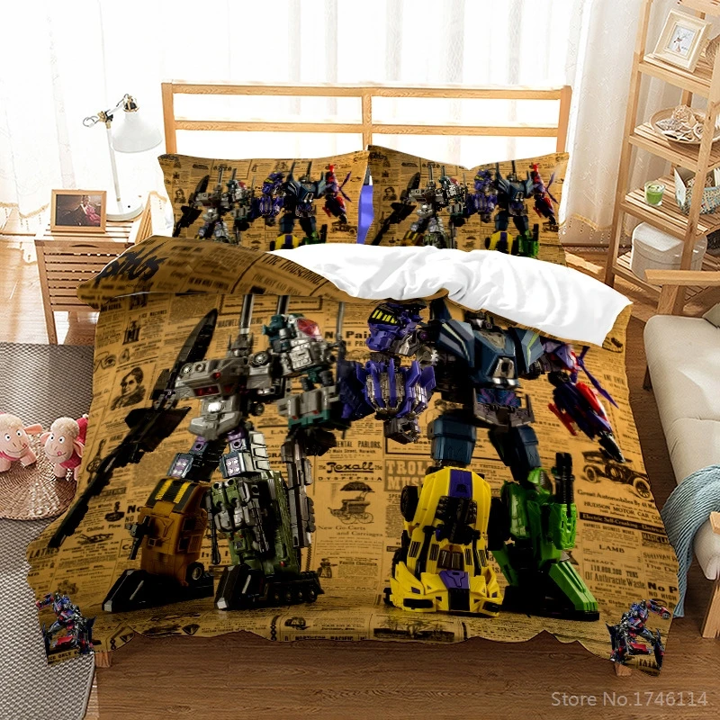

Optimus Prime Bumblebee Transformers 3D Printed Bedding Set Comforter Cover Pillowcase Set Bed Linens Bedclothes for Kids Adults