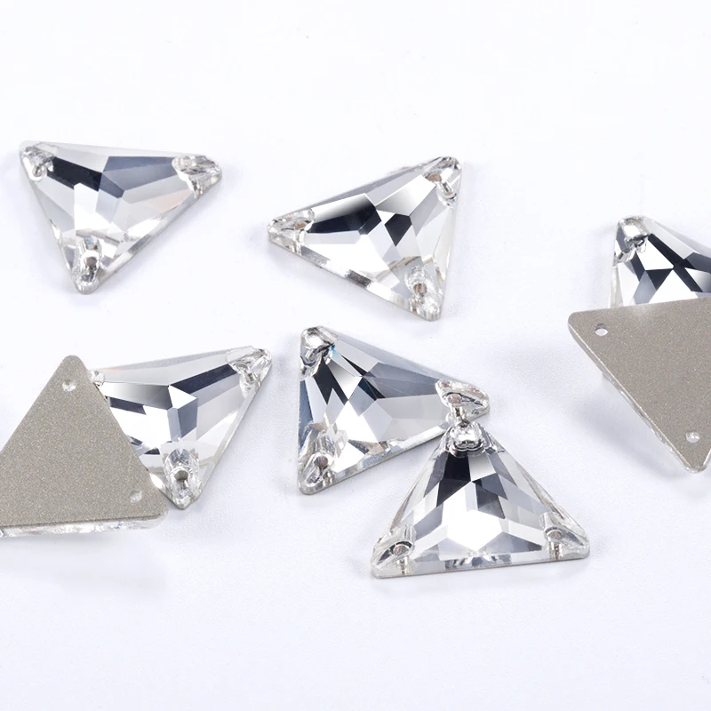 crystal clear QIAO Превосходное качество пришить на камень 6 цветов Хрустальные стеклянные стразы для шитья на аксессуары DIY Одежда Платье изготовление ремесел дизайн - Цвет: crystal clear