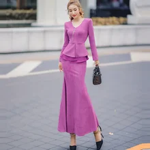 Autumn And Winter New Style Temperament Goddess Fan Lotus Leaf Edge Covered Belly Deer Skin Velvet Spell Chiffon Slim Wrap Hip (4)