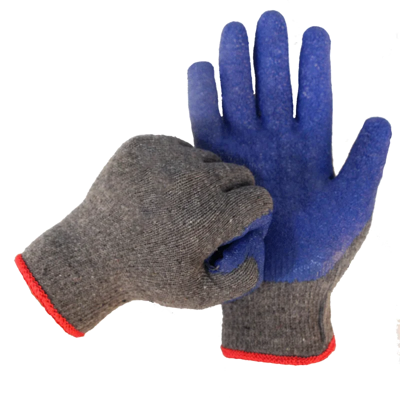 Строительные резиновые перчатки с латексным покрытием хлопковые рабочие для рук