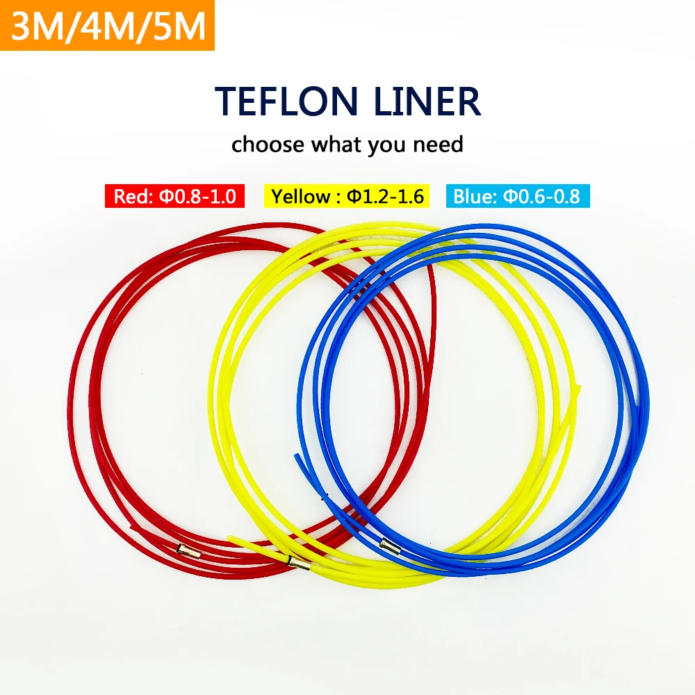 MIG MAG Welding Torch PTFE Liner 0.6-0.8/0.8-1.0/1.2-1.6 Wire Euro Central Quick Connector Kit 3M 4M 5M Red Yellow Blue | Инструменты