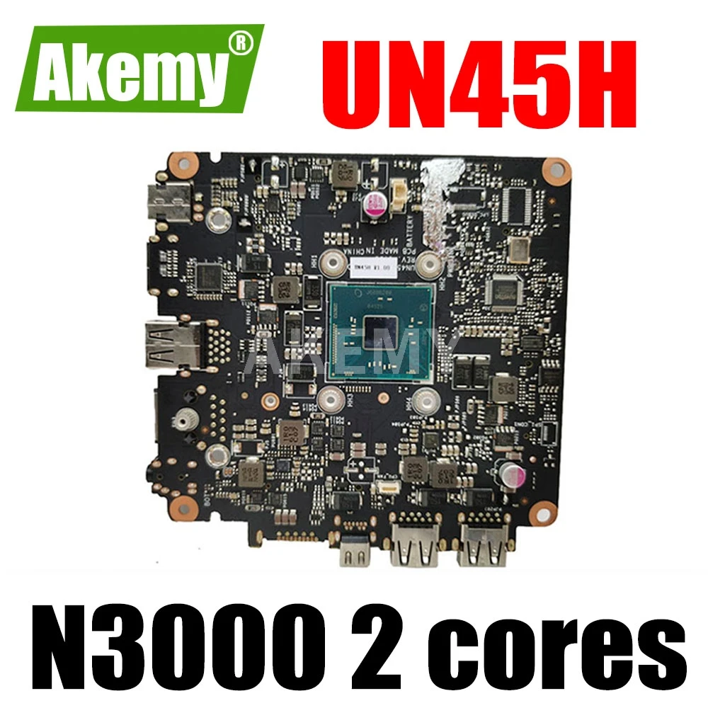 

Akmey Mainboard для ASUS VivoMini UN45H UN45H-VM062M Mini HD материнская плата компьютера N3000 2 ядра 90MS00R0-R03000