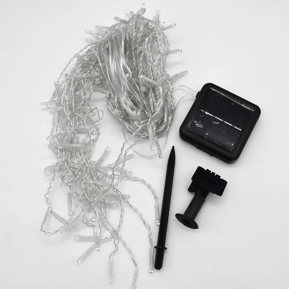 Ледяная солнечная лампа 6М ширина проседает на 0,5 метра, наружные гирлянды, украшение сада, декор молла, декоративные настройки.