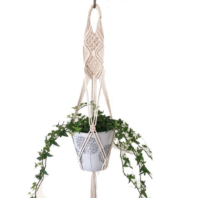 Hot sales handmade macrame plant hanger flower /pot hanger for wall decoration countyard garden - Цвет: 009