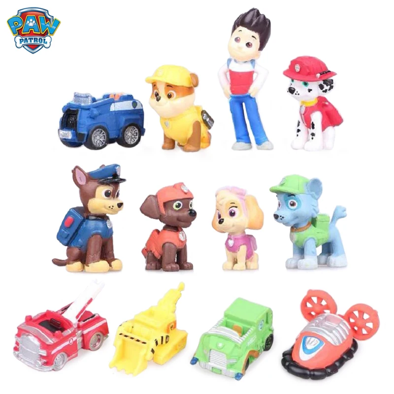 12 шт./компл. лидер продаж собака из м/ф Щенячий патруль Аниме фигурки Райдер