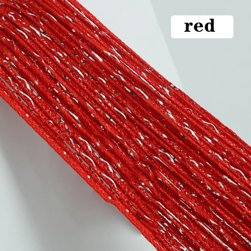 red 100 см X 200 см блестящая занавеска на дверь Серебряная лента блестящая кисточка блестящая линия занавески балдахин для окна комнаты украшение дома - Цвет: red