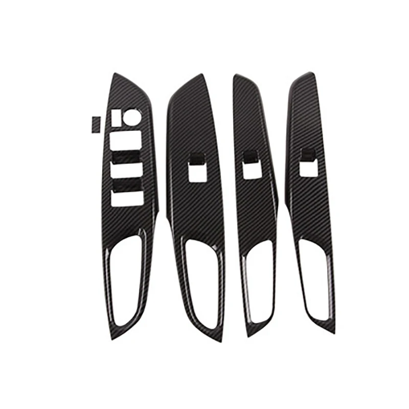 

NEW-for Toyota Vios 2019 2020 Car Carbon Fibre Door Window Glass Lift Control Switch Panel Cover Trim Accessories