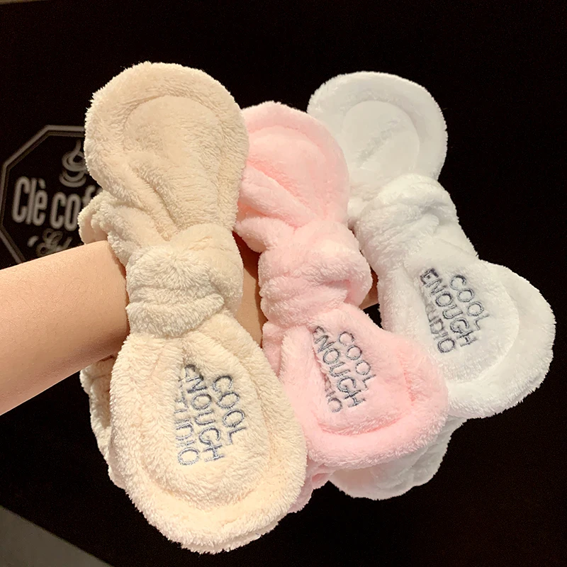 Женская мягкая эластичная повязка на голову с бантиком и надписью OMG из